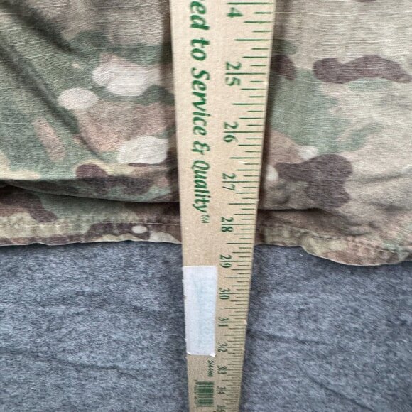 Army Combat Uniform Coat Mens L Jacket Brown Green Camo Flame Resistant FR - Picture 8 of 10